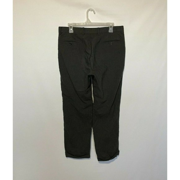 Polo Ralph Lauren Wool Pants Made in Italy Gray Cuffed Flat Front Mens 33x29. - Picture 4 of 11